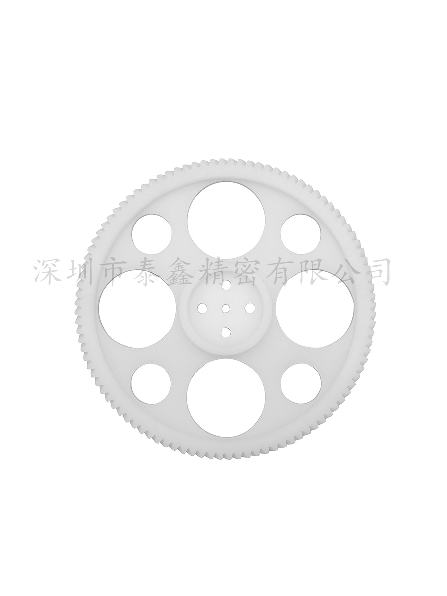 白色POM塑胶直齿轮
